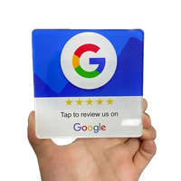 Individuell Bedruckte NFC-Tags 13,56 MHz NFC 213 Chip 144 Byte Google-Bewertungskarten Epoxy-Tisch-RFID-Menü-Tag