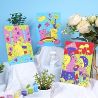WingArt Forest Art Kit Intriguant Peinture par Numéro Peinture sur Toile avec Verser Acrylique Premium Set Packaging
