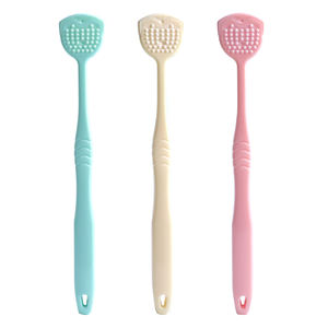 سيليكون منظف لسان بلاستيكي مكشطة Raspador De Lingua Limpiador De Lingua مكشطة اللسان مع فرشاة PP التعبئة - Product Image 3
