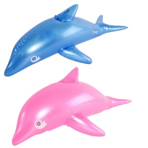 Jouet gonflable en forme de dauphin pour enfants de 4 à 6 ans, ensemble de jeu coloré en forme d'animal de dessin animé, pour l'intérieur et l'extérieur, pour le camping - Product Image 3