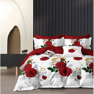 Thiết kế sang trọng 7 mảnh 95gsm đồng bằng dệt vua nữ hoàng kích thước phương tây tấm ga trải giường màu hồng <span class=keywords><strong>comforter</strong></span> bộ đồ giường đặt - Product Image 1