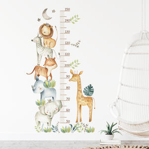 <span class=keywords><strong>Stickers</strong></span> muraux de mesure de la hauteur des grands animaux africains pour enfants, garçons, décoration de <span class=keywords><strong>chambre</strong></span> de bébé, décalcomanies murales, éléphant, girafe, pépinière - Product Image 3