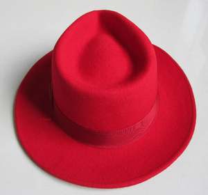 Sombreros Fedora Blancos de Fieltro de Lana Australiana de Ala Ancha H628B, Sombrero Fedora de Fieltro de Lana para Adultos, Sombreros Fedora de Lana para Caballero - Product Image 5