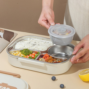 Boîtes à lunch écologiques de nouvelle conception pour emporter, en acier inoxydable 304, pour emballer les aliments, boîte à lunch pour préserver la fraîcheur - Product Image 4