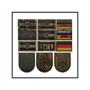 Parche de Bandera de Alemania (DEU) Reflectante IR de Alta Calidad al por Mayor, con Velcro, de Tela de PVC para Decoración de Ropa y Mochilas, OEM - Product Image 3