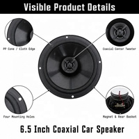 Haut-parleur coaxial de voiture OEM ODM 6,5 pouces 50W/100W 3 Ohms 12V Garantie 12 mois Fournisseur audio personnalisé d'usine pour projets de 500 paires