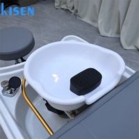 KISEN Lujosa Cama de Masaje Tailandés con Circulación de Agua y Lavabo Spa para Salón de Belleza y Uso Exterior - Cuero PU y Acero Inoxidable
