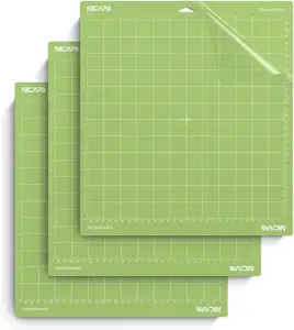 12x 12英寸切割垫，用于Cricut Maker 3/Maker/Explore 3/Air 2/Air/one粘合剂粘性绿色绗缝替换切割垫