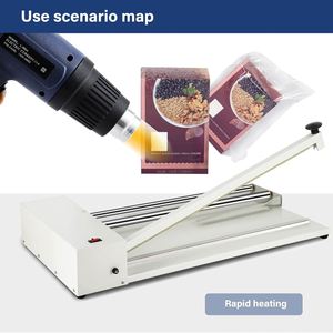 Beverage Cans Foil for Paper Packaging Semi-automatic 2-in-1 Heat <b>Shrink</b> Wrap Packing Machine Electric Heat Gun Sealing - Product Image 5
