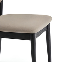 Chaise de salle à manger en bois rembourrée moderne, chaise d'appoint minimaliste pour restaurant, hôtel