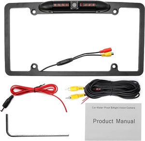 กล้องส่องป้ายทะเบียนรถยนต์กล้องมองหลังพร้อมไฟ LED 8ดวง170มุมมอง ° กล้องถ<span class=keywords><strong>อย</strong></span>หลังระบบช่วยรักษาความปลอดภัยอเนกประสงค์ - Product Image 1