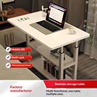 Bureau multifonctionnel avec structure métallique robuste et plateau lisse, poste de travail informatique pour la maison, l'étude ou le petit bureau