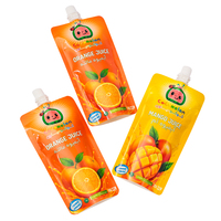 Nouvelles pochettes souples personnalisées en plastique alimentaire réutilisables avec bec verseur pour jus de mangue et d'orange