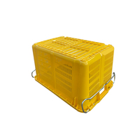 Caisse à fruits et légumes en plastique de qualité alimentaire 690*485*370mm, avec poignée en fer robuste, empilable, panier de récolte