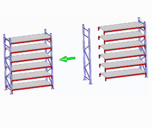 אולטרה כבד כבד מחזק תעשייתי 2000 ק "ג פלדה מדפים עם קורות נגד התנגשות כפולה 24/7 תמיכה טכנית חינם - Product Image 4