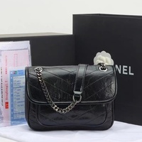Sac à main de luxe pour femme en cuir de vachette, sac bandoulière messager avec chaîne, par le créateur de mode Wandering
