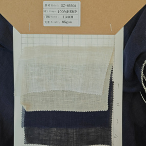 <span class=keywords><strong>Tissu</strong></span> <span class=keywords><strong>en</strong></span> chanvre pur respirant très demandé, 85 g/m², 134 cm, poids moyen, texturé, pour vêtements d'été, chemises et robes - Product Image 4
