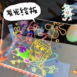 <span class=keywords><strong>Tableau</strong></span> de Dessin Fluorescent Lumineux DIY, <span class=keywords><strong>Tableau</strong></span> d'Affichage Acrylique Interactif, <span class=keywords><strong>Tableau</strong></span> Mémo Effaçable, Lumières de Nuit Décoratives - Product Image 3