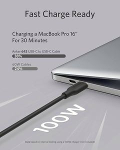 Anker كابل USB <span class=keywords><strong>C</strong></span> إلى USB <span class=keywords><strong>C</strong></span> 3 قدم مكعب كابل USB W سيليكون نوع <span class=keywords><strong>C</strong></span> محمول شحن سريع - Product Image 6