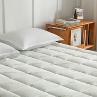 Vente en gros de surmatelas en fibre de bambou Couvre-matelas matelassé rafraîchissant Lavable Respirant Protège-matelas Plié Matelas pliant