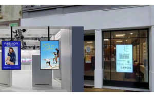 Pantalla LCD de Doble Pantalla para Ventana, Señalización Digital Colgante de Techo, Monitor de TV Android para Publicidad - Product Image 5