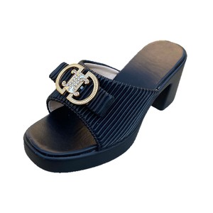 Nuevas Sandalias de Tacón Alto para Mujer, Diseño Artesanal con Punta Cuadrada y Tacón Grueso, Tallas Grandes, Calzado para Exteriores, Venta al Por Mayor para Comercio Exterior - Product Image 1