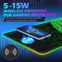 Tapis de souris de charge sans fil à coussin RVB Surface pour ordinateur tapis de souris de jeu Gamer Pc accessoires tapis de souris de jeu pour le bureau
