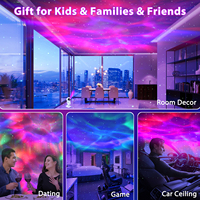 Lámpara de Ambiente LED Inteligente Inmersiva a Todo Color, Proyector de Cielo Estrellado Dinámico, Control Táctil, Diseño Moderno DIY para Dormitorio