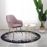 Fauteuil convertible moderne et luxueux en velours capitonné pour chambre à coucher, salle à manger, bureau à domicile