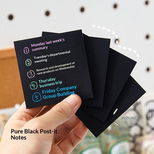 Blocs-notes adhésifs créatifs Black Label, esthétiques, détachables et réutilisables pour les étudiants, vente en gros - Product Image 3