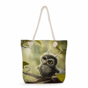 กระเป๋าสะพายไหล่สำหรับผู้หญิงกระเป๋าโท้ทใส่ชายหาดความจุขนาดใหญ่พิมพ์ลายพื้นหลังสีพื้น - Product Image 5