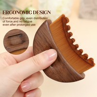 Nouvelle conception 2026 OEM – Brosse de massage lymphatique ergonomique en bois, personnalisée, de haute qualité, végane, avec logo sur mesure, pour le visage