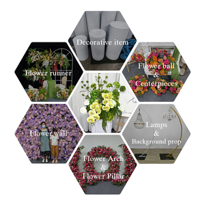 Hortensias Verde Lima y Orquídeas Amarillas, Flores Artificiales Hechas a Mano de Seda para Letreros de Bienvenida de Boda y Decoraciones de Ceremonia - Product Image 5