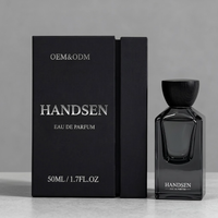Flacon de parfum noir géométrique de 50 ml, forme facetée, emballage personnalisé avec logo, OEM ODM, marque privée, fournisseur en gros de parfums
