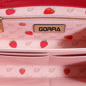 Fabricante de Bolsos de Moda con Asa Superior, Diseño de Frutas en Degradado, Cuero PU Personalizado OEM para Marcas de Marca Privada - Product Image 4