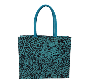 Fabricante de Bolsos de Playa de Yute para Mujer en India, Bolsa de Mano de Arpillera con Bonito Estampado de Tigre, Hecho en India, Bengala Occidental - Product Image 4