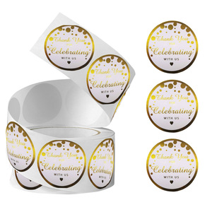 Rollo de Pegatinas Redondas Multicolores con Diseños de Dibujos Animados, 8 Diseños para Recuerdos de Boda, Fiestas Infantiles, Regalos para Pequeñas Empresas, Empaquetado de Regalos - Product Image 5