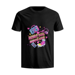 Hecho en EE. UU. MOQ = 1 Envío gratis Hip-Hop Music Pattern Parejas Camiseta-High-Street Fashion High-Quality Cotton Short-Sleeve - Product Image 6