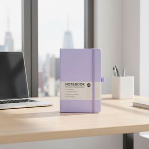 Personalized Soft Touch Custom Logo Holographic Printing Leather Hardcover Saddle Stitching A5 Notebook Customizable Options - Product Image 4