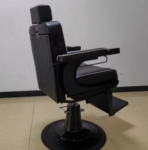 Business Style Barber Shop Chair Reclining 360 Degree Rotating Hydraulic Pump Modern Design <b>Synthetic</b> <b>Leather</b> Durable for Gym - Product Image 2