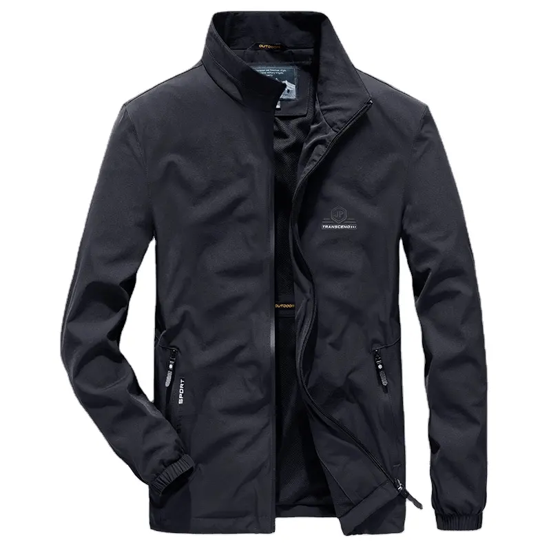 Large Size Jacket Casual Men's Big and Tall Men's Stand Collar Jacket Four-sided Stretch Outdoor Motorcycle Jacket for Winter