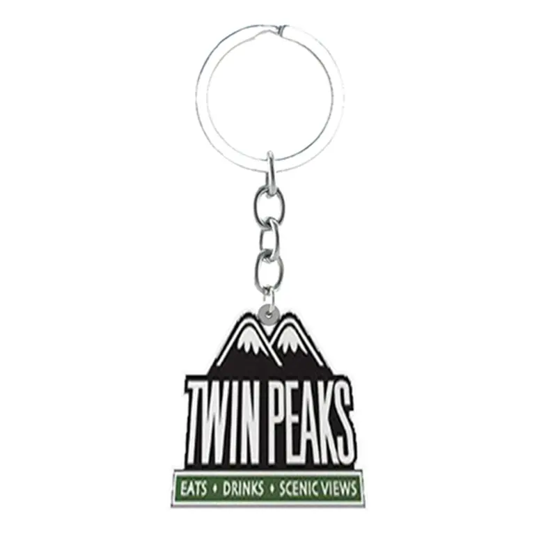 Twin Peaks TV Style Has Personality With Letter Key chain Epoxy Resin Keychain Jewelry Keychain For Friends