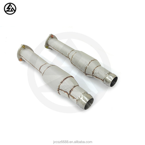 Collecteur d'échappement CSZ Racing pour <span class=keywords><strong>Aston</strong></span> <span class=keywords><strong>Martin</strong></span> Vantage 6.0L V12, tuyau droit avec bouclier thermique - Product Image 4