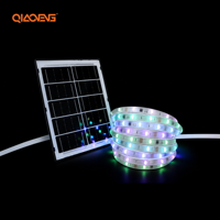 Kit Solaire RVB Adressable 12V 5050RGB 300 LED/m 5W/Set IP65 Certifié CE RoHS 10m par Set Télécommande Dimmable Jardin Extérieur