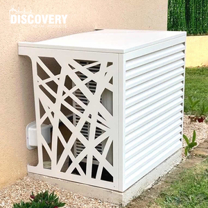 Couvercle Airco à persienne personnalisé Couvercle AC à découpe laser CNC Fenêtre extérieure Couvercle mural décoratif en <span class=keywords><strong>aluminium</strong></span> pour climatisation - Product Image 3