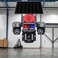Kamera CCTV Solar 4G/WiFi Definisi Tinggi dengan 3 Lensa untuk Penggunaan Perusahaan & Rumah Tangga Kartu Memori Opsional untuk Keamanan Kantor