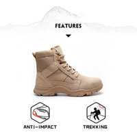 Bottes tactiques pour hommes personnalisées en usine, légères, respirantes, imperméables, en daim, OEM ODM