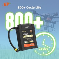 Batterie LiPo au lithium polymère intelligente pour drone agricole UAV 12S 14S 44.4V 45.6V 22ah 25ah 28ah 30ah, pack de batteries intelligent pour drone