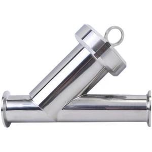 Filtro de filtro DIN <span class=keywords><strong>SMS</strong></span> SUS 3A, abrazadera de acero inoxidable, conexión Y filtro, nuevo tipo WZ, 304, 316L - Product Image 2