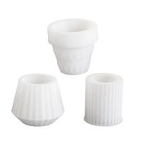 Nouvelles idées : Moule en silicone en forme de baril pour pot de fleurs en béton, plantes succulentes, moule en ciment, résine époxy, plâtre et argile